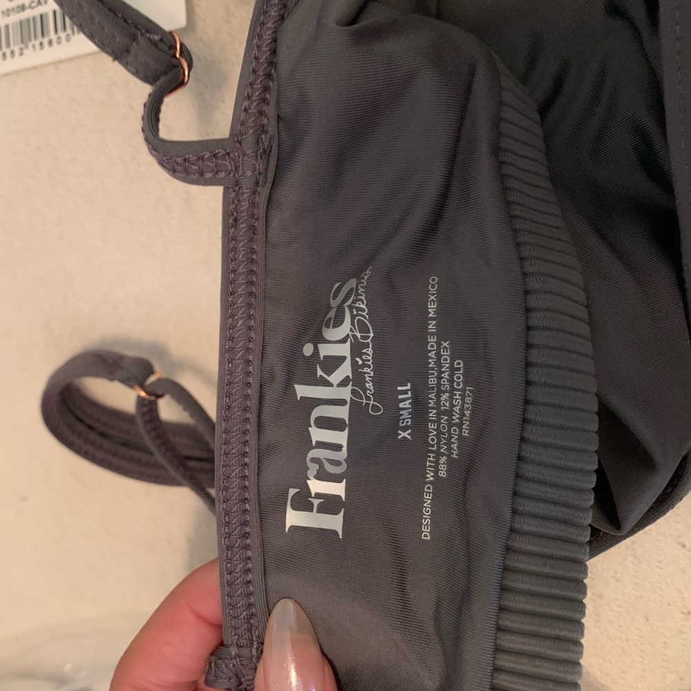 Frankie’s Bikinis Greer Top in Grey - Picture 3 of 3